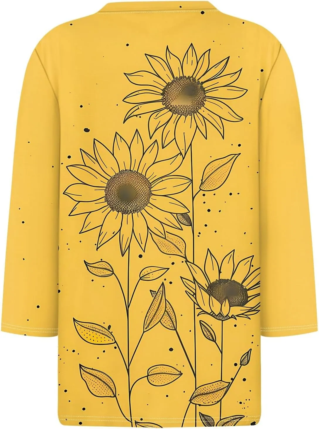 3/4 Sleeve Blouses Plus Size Tops for Women Graphic T Shirts Crewneck Casual Summer Shirts Loose Fit Blouses
