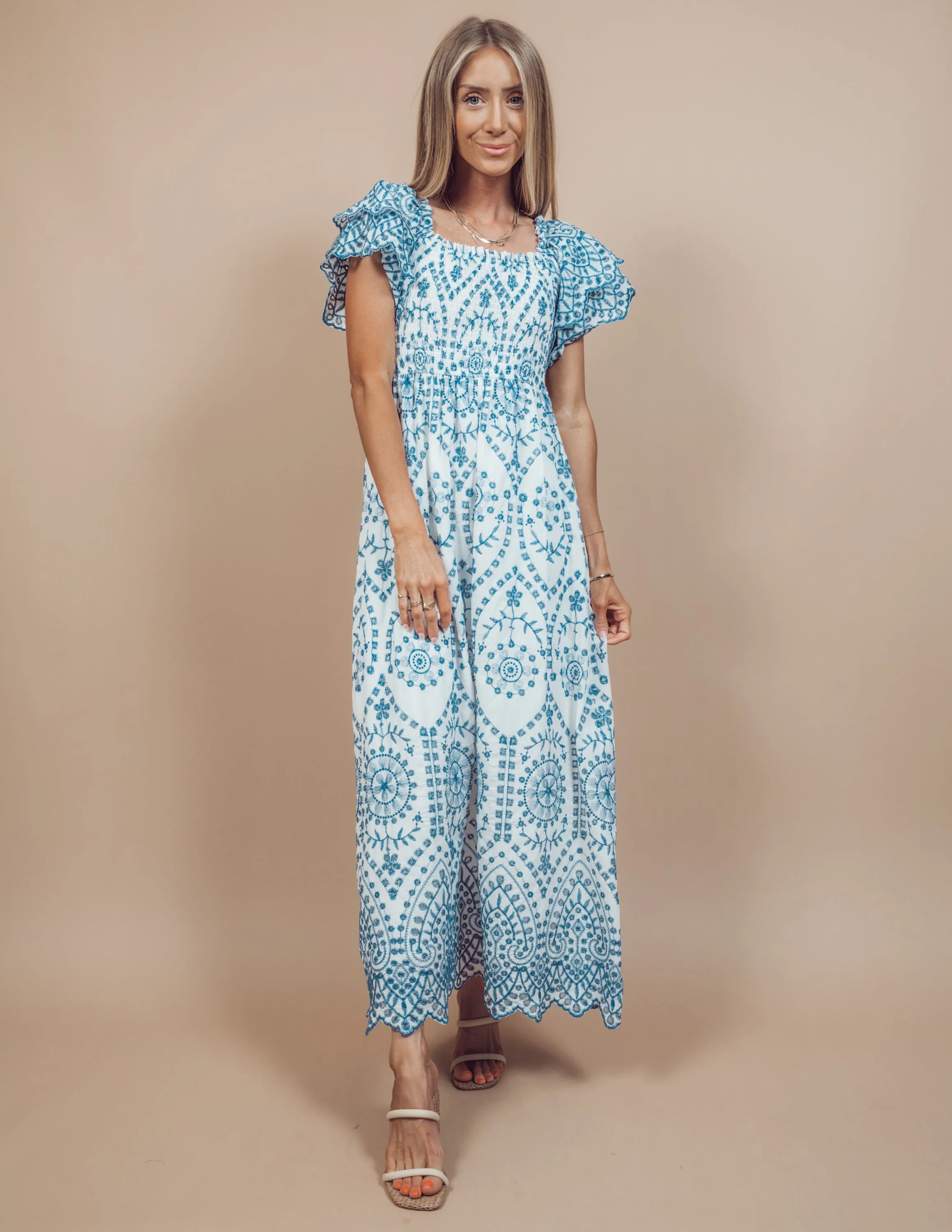 Aleena Embroidered Dress