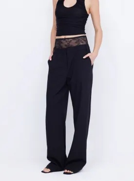 Bec   Bridge Black Jewel Slouched Pant