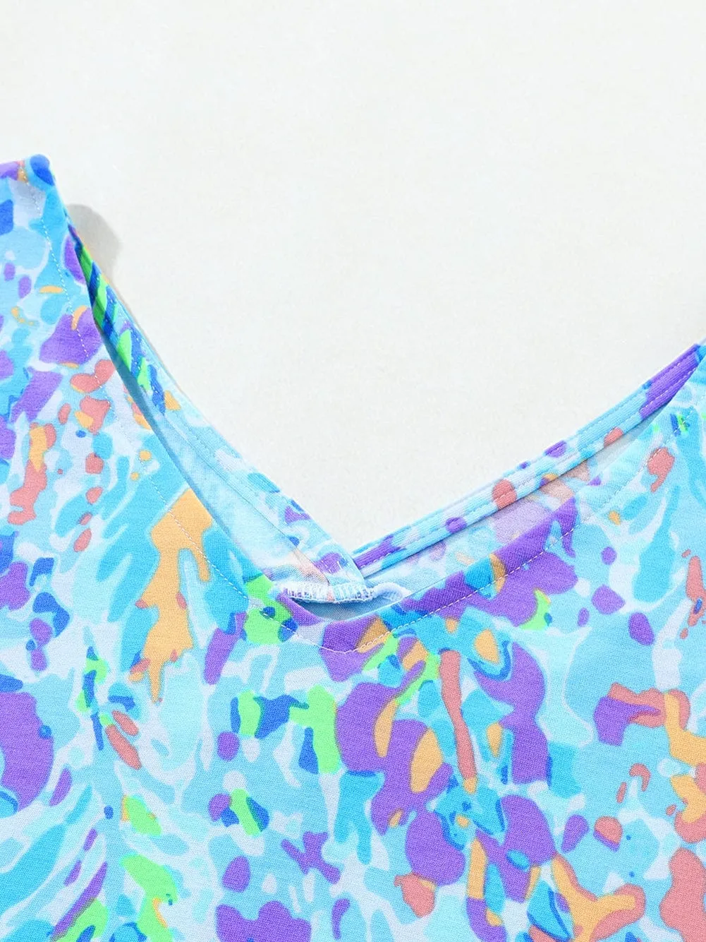 Blue Blossom Relaxed Fit Floral Top
