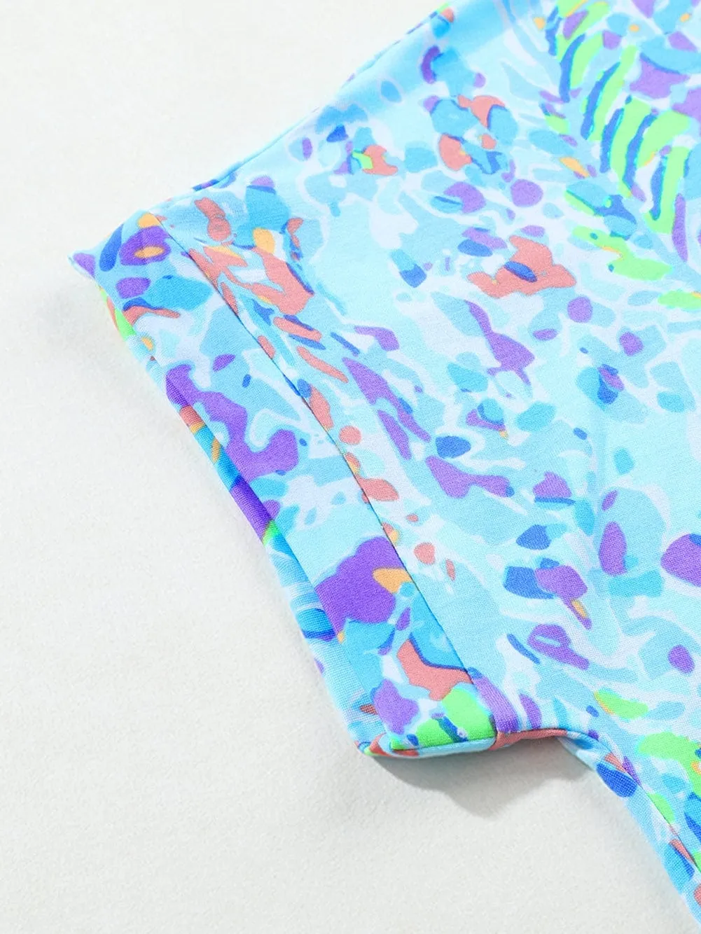 Blue Blossom Relaxed Fit Floral Top