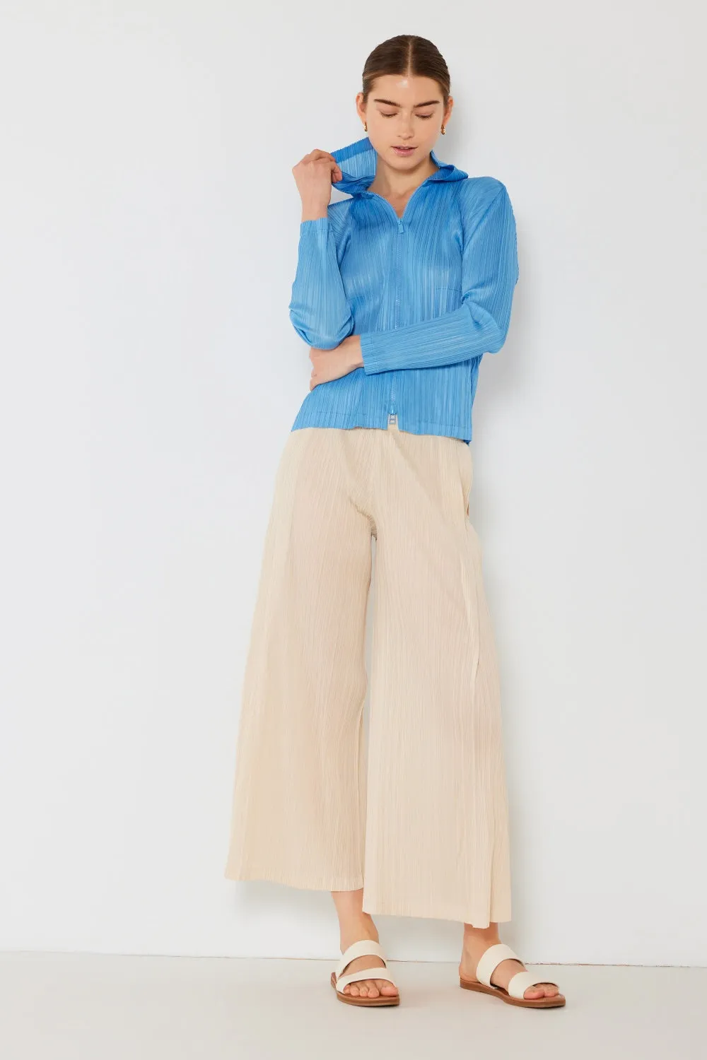 Blue Zone Planet |  Marina West Swim Pleated Hood Jacket with 2 Way Zipper