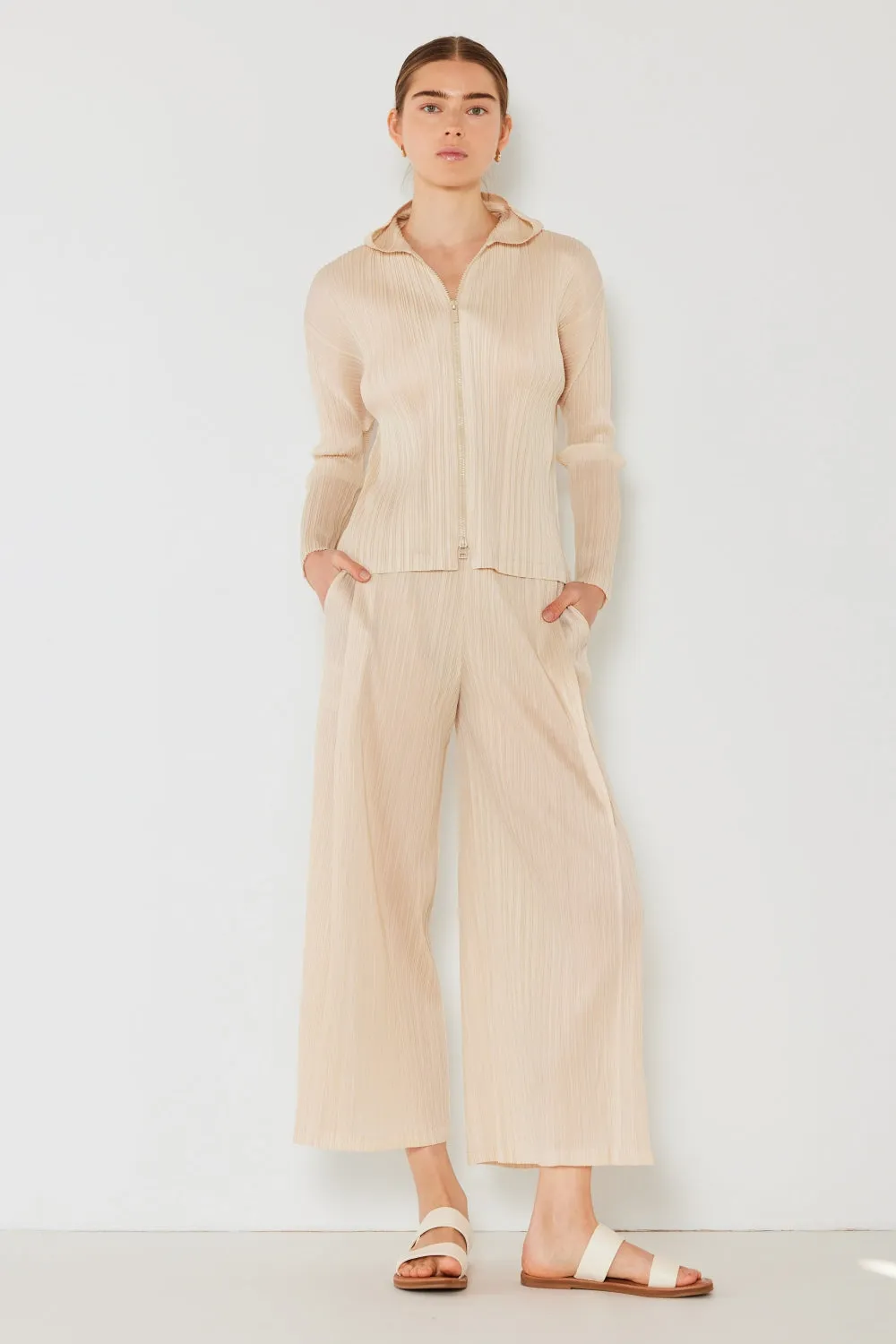 Blue Zone Planet |  Marina West Swim Pleated Hood Jacket with 2 Way Zipper