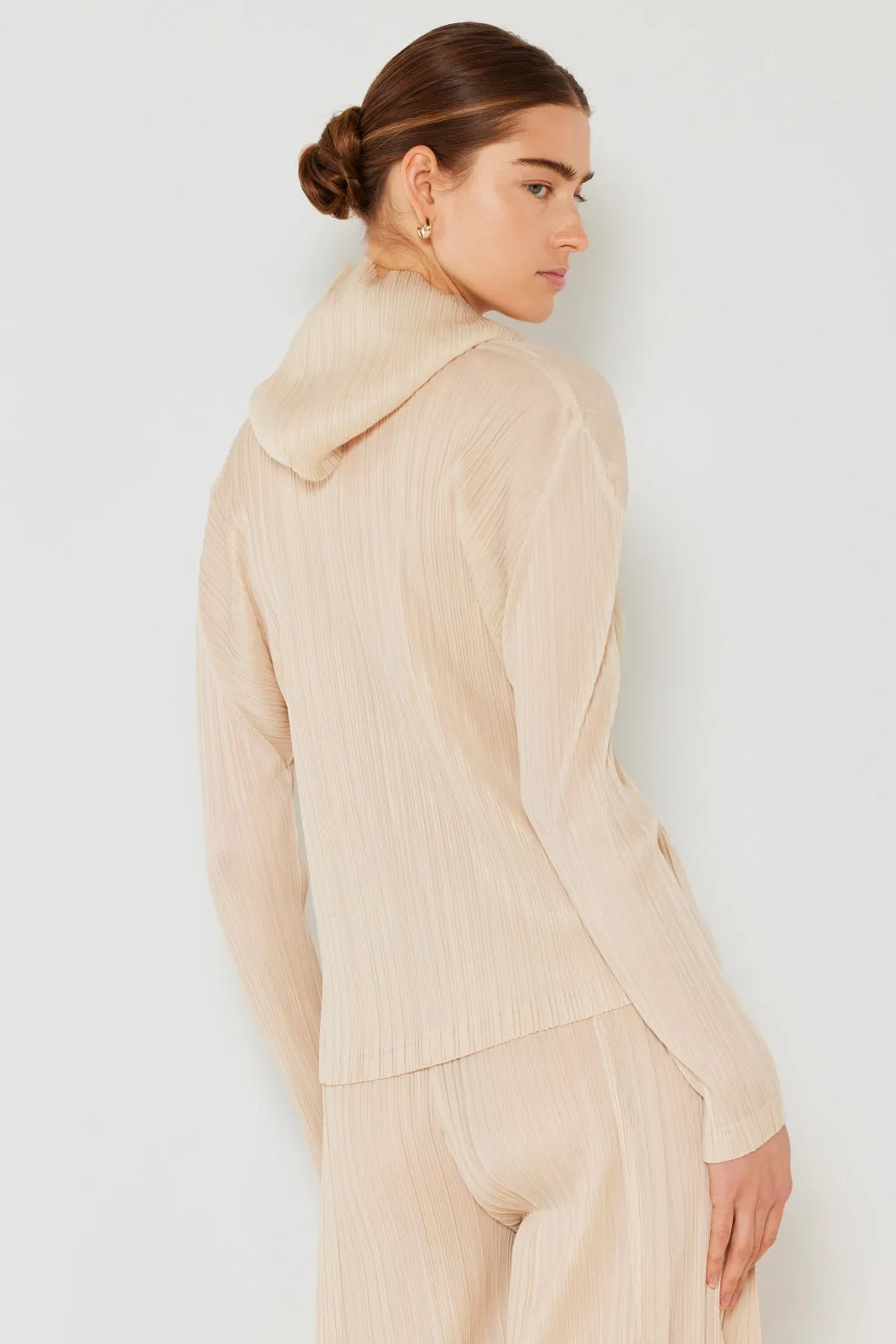 Blue Zone Planet |  Marina West Swim Pleated Hood Jacket with 2 Way Zipper