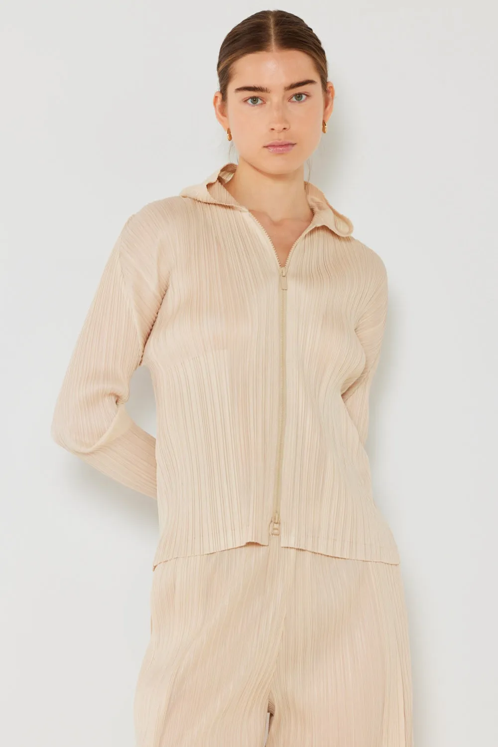 Blue Zone Planet |  Marina West Swim Pleated Hood Jacket with 2 Way Zipper