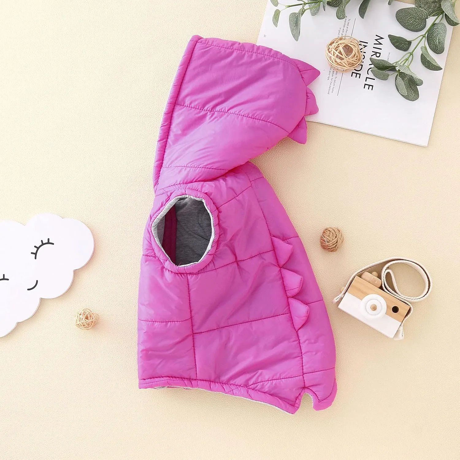 Boys Vest Kids Winter Coat Dinosaur Jacket Outerwear Girls Toddler Hooded Baby Boys Kids Winter down Jacket Boys