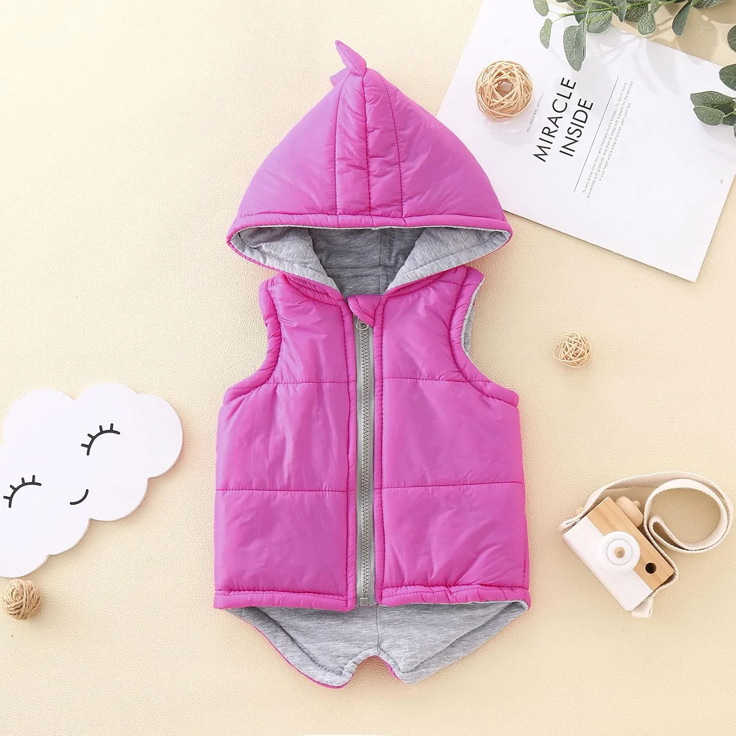 Boys Vest Kids Winter Coat Dinosaur Jacket Outerwear Girls Toddler Hooded Baby Boys Kids Winter down Jacket Boys