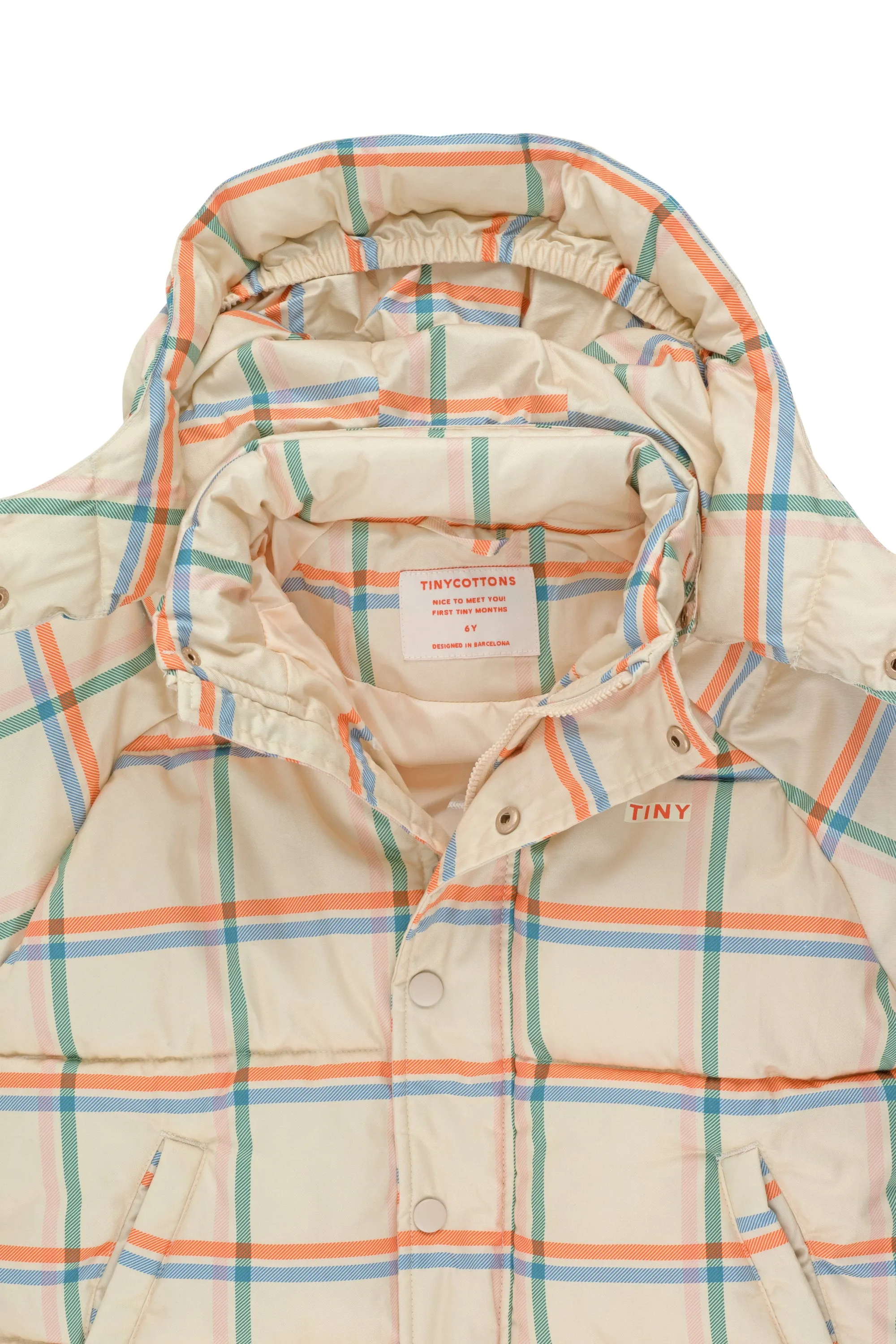Check padded jacket/coat