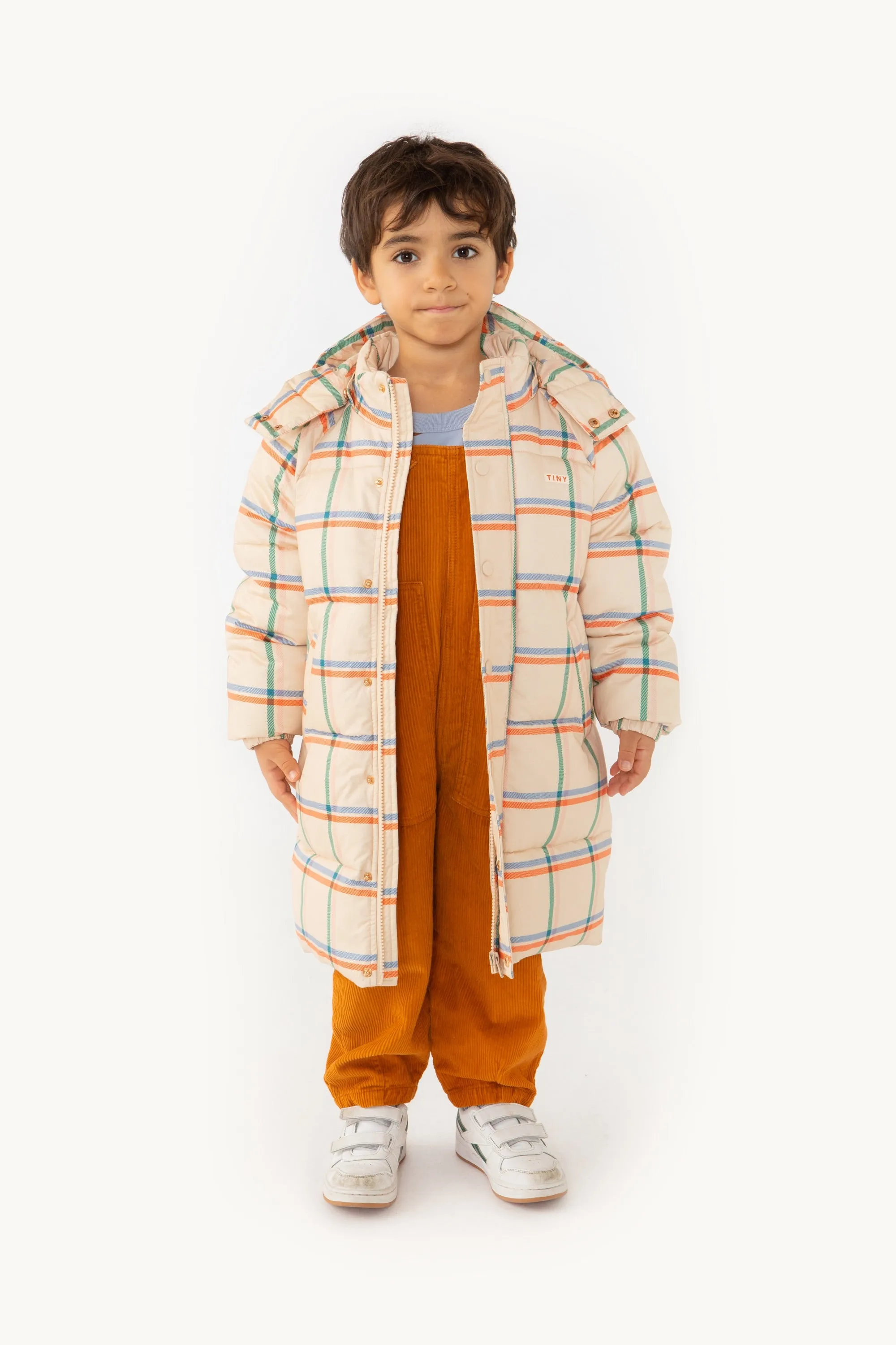 Check padded jacket/coat