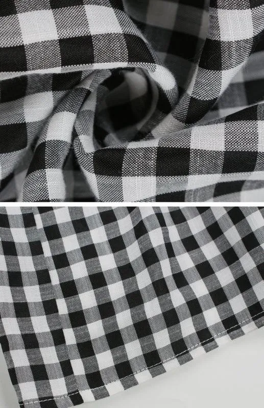 Chic Lattice Plaid Swing Dress - Women's Fashionable Outfit for Spring and Summer