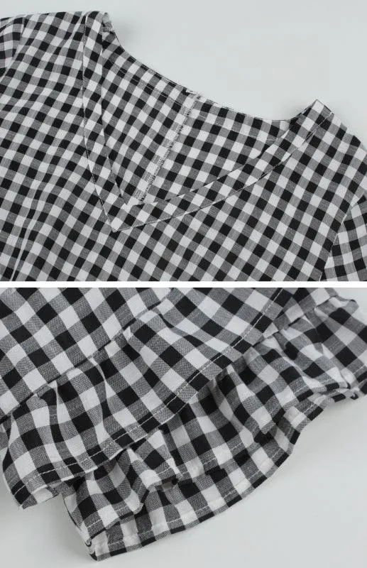 Chic Lattice Plaid Swing Dress - Women's Fashionable Outfit for Spring and Summer
