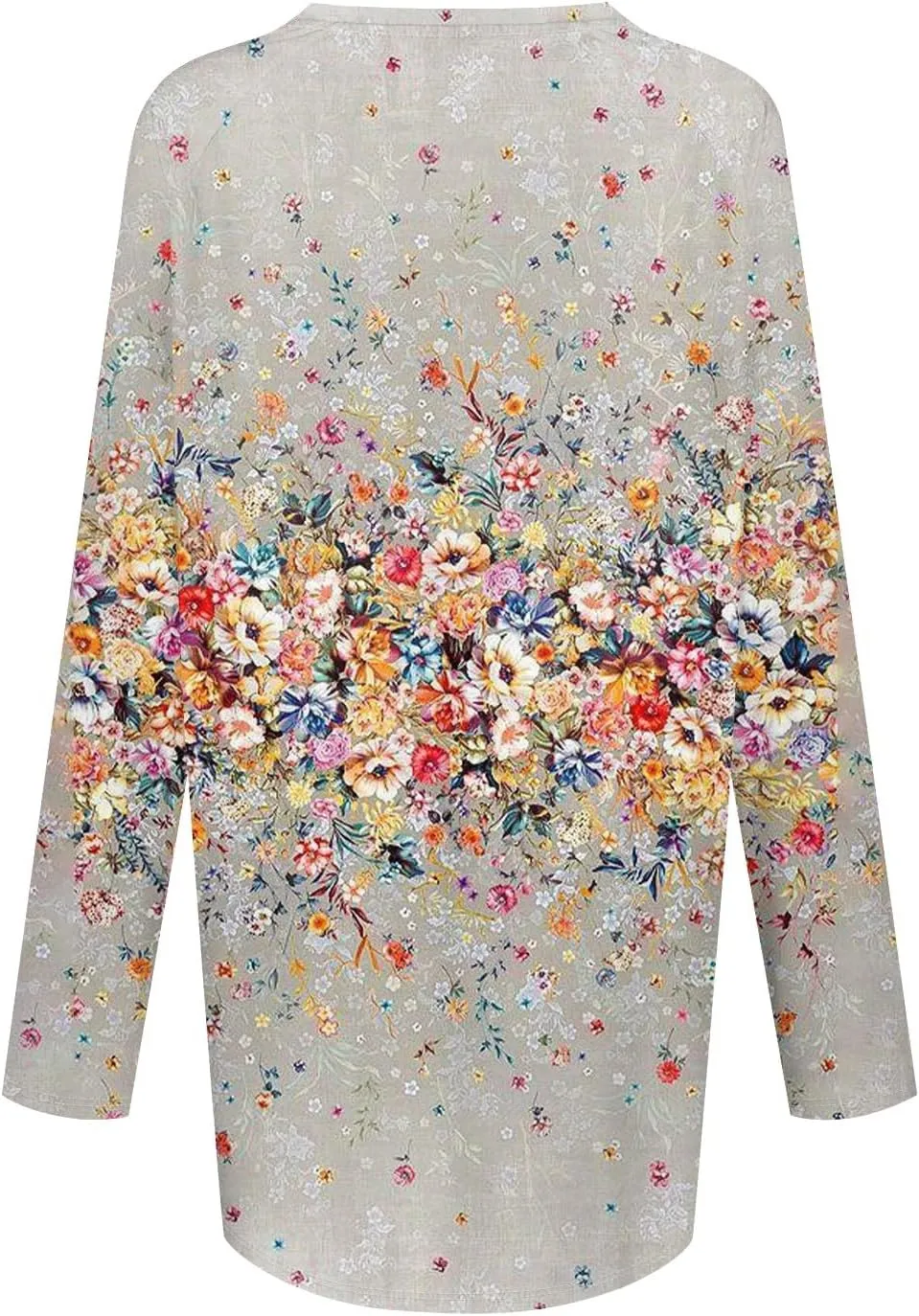 COTECRAM Women Long Sleeve Shirts V Neck Long Loose Fit Tunic Tops Casual Spring Fashion Outfits Trendy Clothes 2025