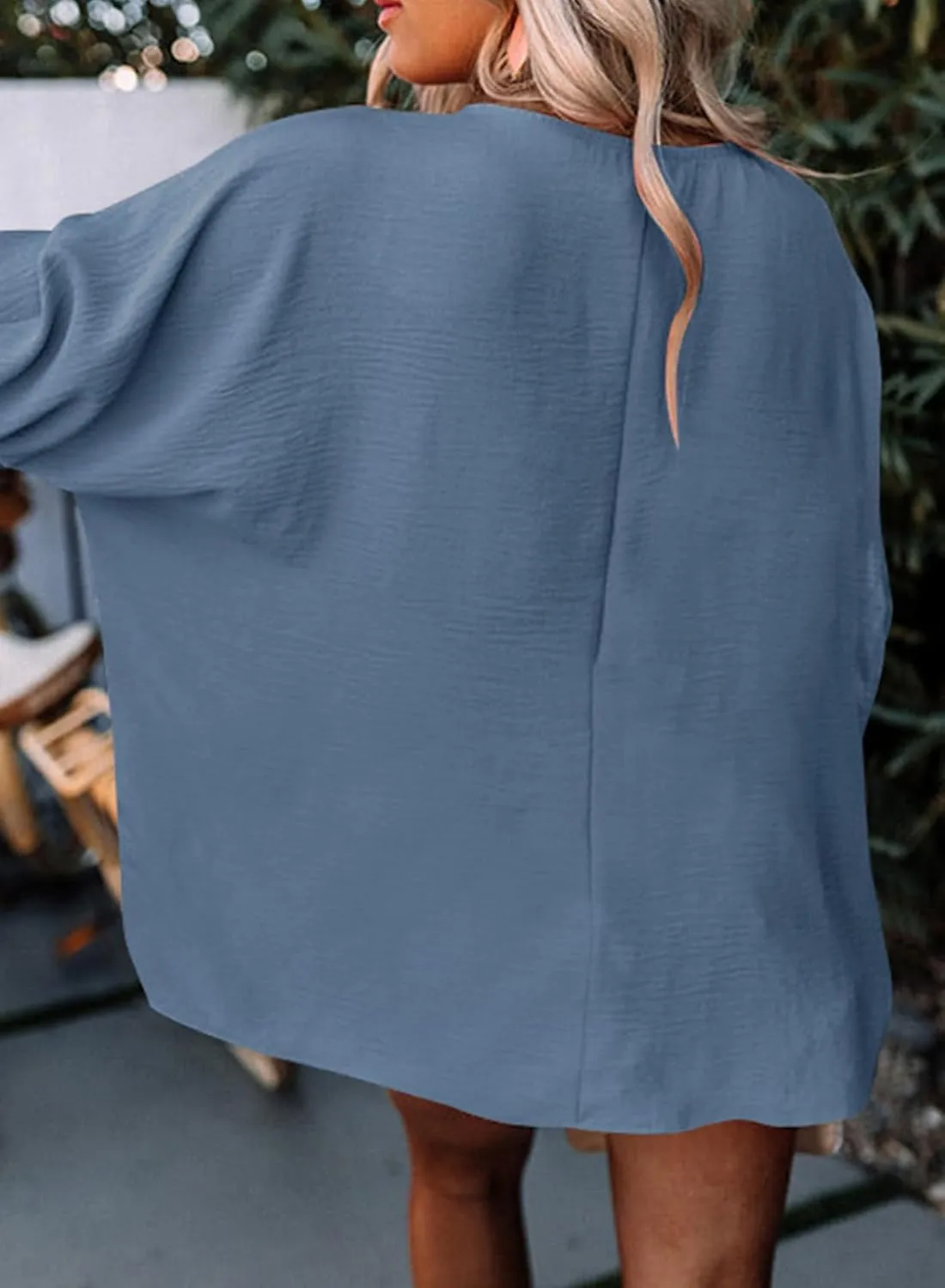 Dokotoo Women Blouses Dressy Casual Boat Neck 3/4 Length Sleeve Womens Tops with Smocked Cuff