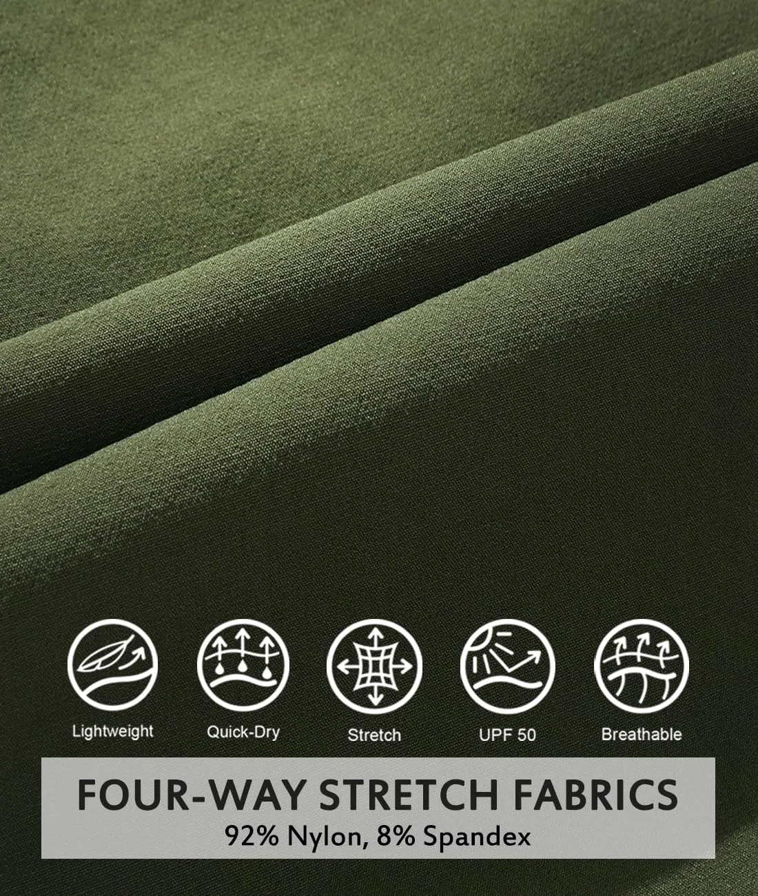 EXEKE Women's Lightweight Hiking Pants Quick Dry Tapered Cargo Joggers Stretch Workout Lounge Pants with Zipper Pockets
