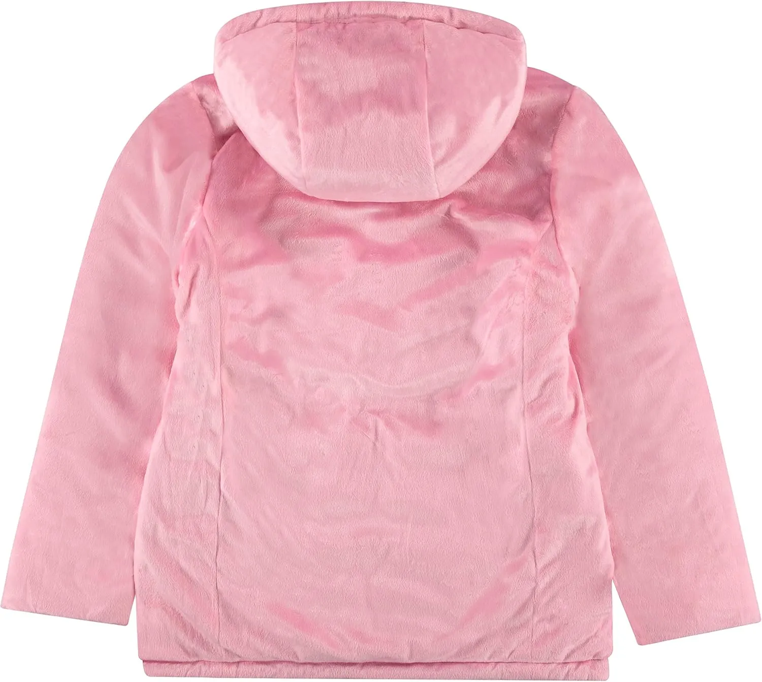 Juicy Couture Girls Reversable Coat, Faux Fur Hooded Winter Jacket, Warm Padded Parka Hoodie, Kids Heavyweight Winter Coat