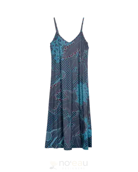 KINI ZAMORA - Kukui Burgundy Spaghetti Strap Maxi Dress