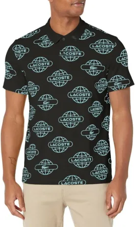 Lacoste Men's Globe Print Lacoste Movement Polo