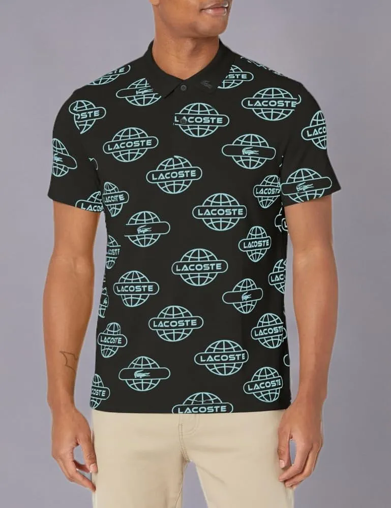 Lacoste Men's Globe Print Lacoste Movement Polo
