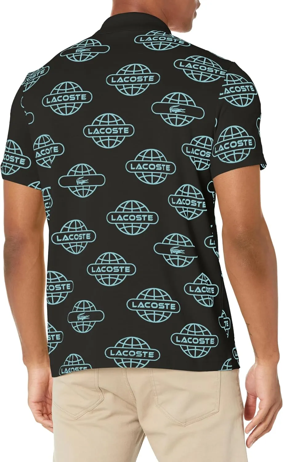 Lacoste Men's Globe Print Lacoste Movement Polo