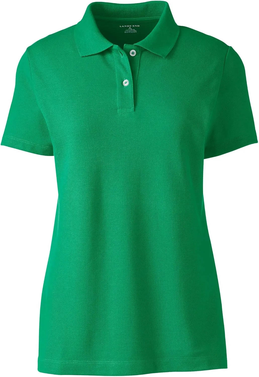 Lands' End Women's Short Sleeve Basic Mesh Polo Shirt