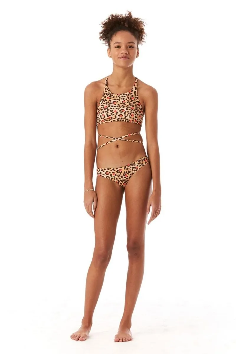 LEOPARD HEARTS TWO PIECE BIKINI