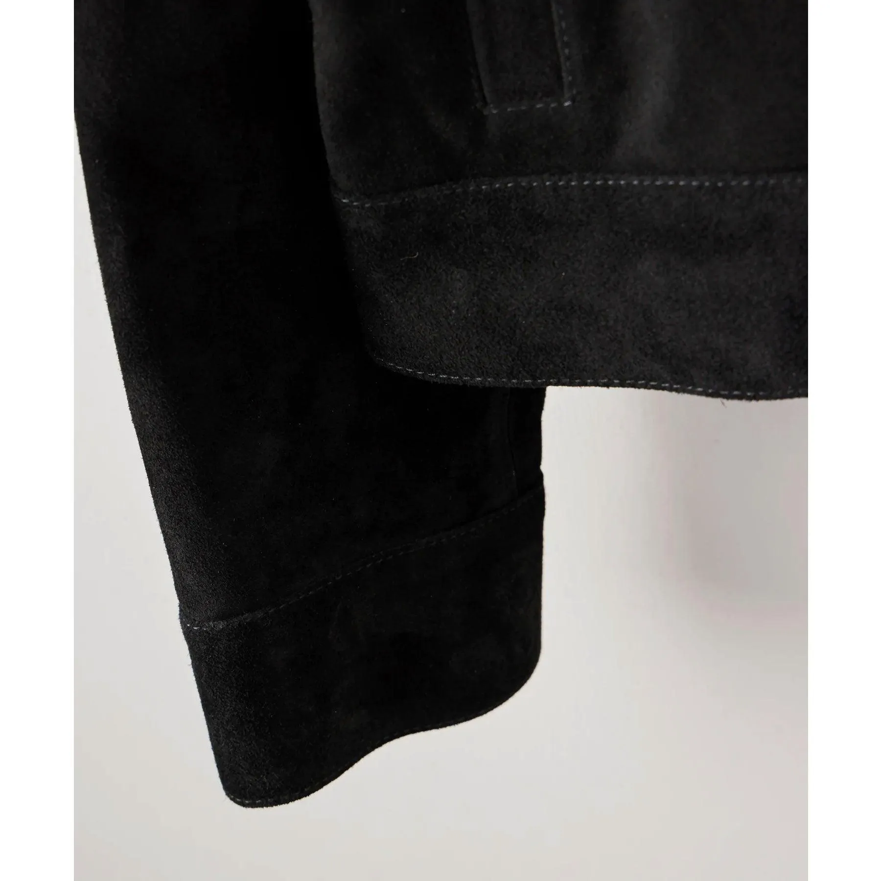 Men’s Black Suede Leather Jacket Shirt Jeans Style