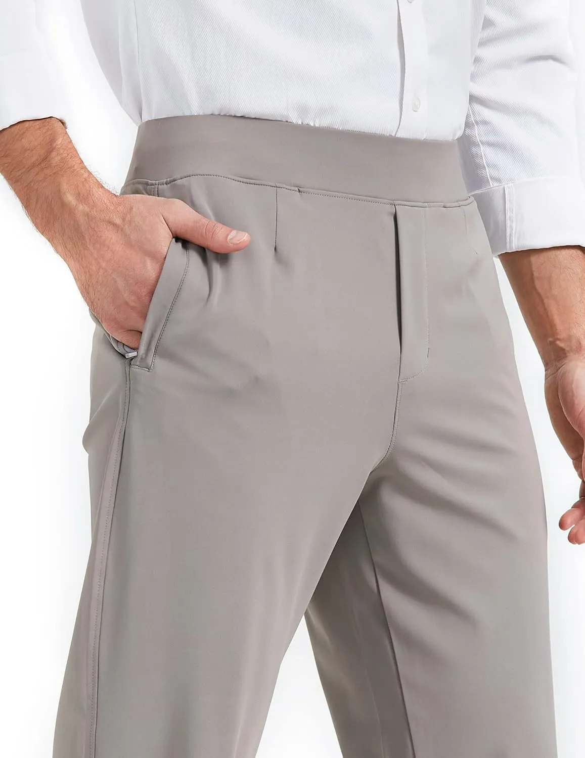Men's Stretch Golf Sweatpants Pant with Zipper Pockets Tapered Athletic Joggers Track Workout Pants