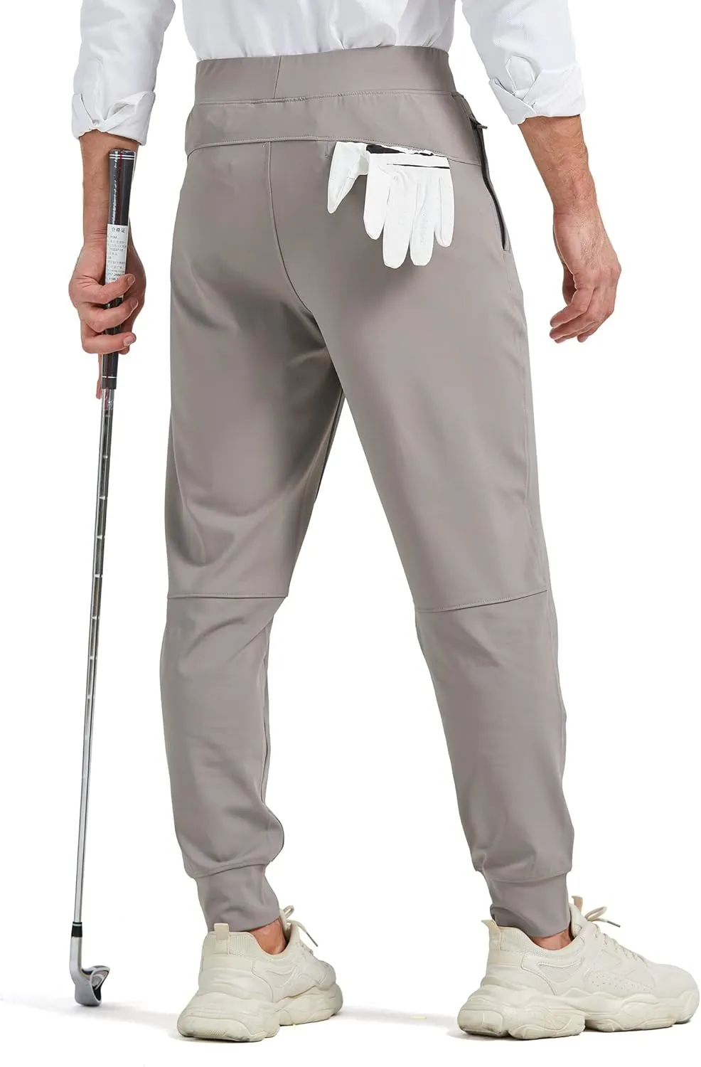 Men's Stretch Golf Sweatpants Pant with Zipper Pockets Tapered Athletic Joggers Track Workout Pants