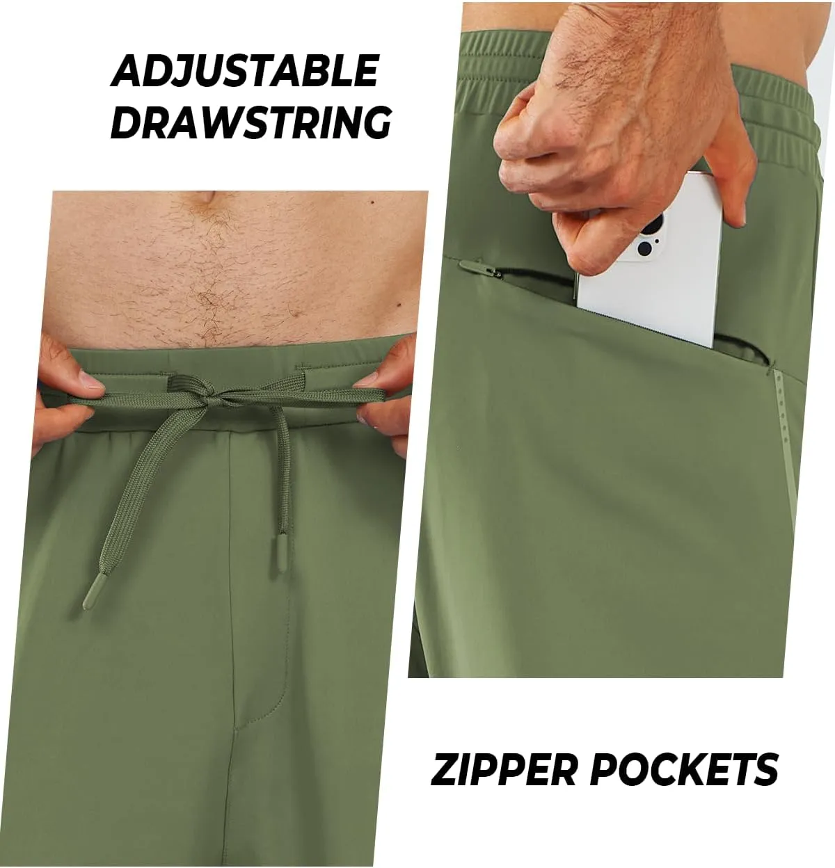 NORTHYARD Men's Joggers Pants with Zipper Pockets Tapered Athletic Workout Running Sweatpants for Men