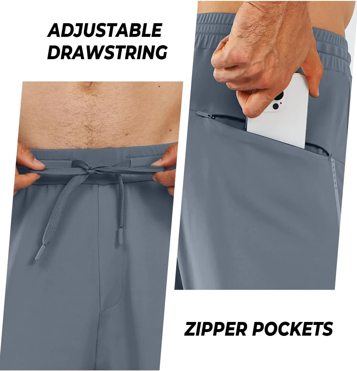 NORTHYARD Men's Joggers Pants with Zipper Pockets Tapered Athletic Workout Running Sweatpants for Men