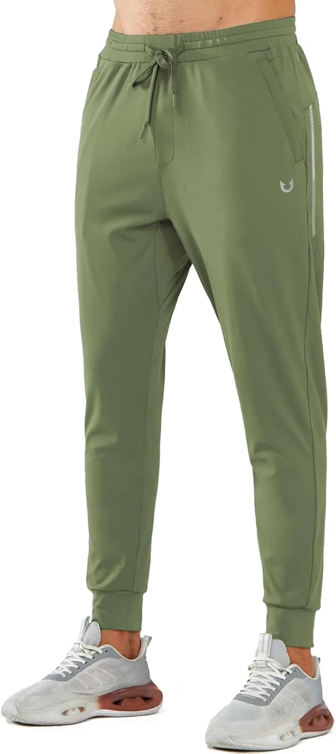 NORTHYARD Men's Joggers Pants with Zipper Pockets Tapered Athletic Workout Running Sweatpants for Men