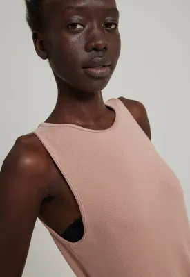Poem Ribbed Cotton Tank in Cashmerian