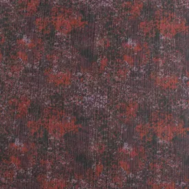 Printed Metallic Chiffon Yoryu - CHANTAL - 010 - Red