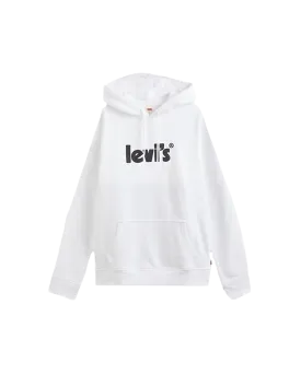 Relaxed Graphic Hoodie in White