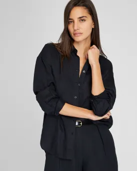 Relaxed Linen Button-Down Shirt