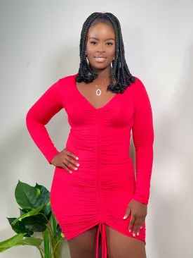 Sabrina Mini Dress-Red