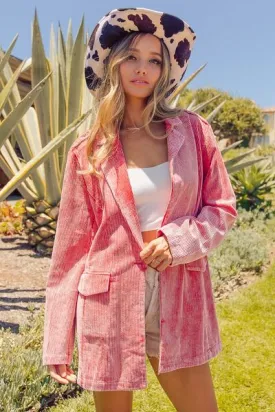 Sleek & Trendy Ribbed Blazer