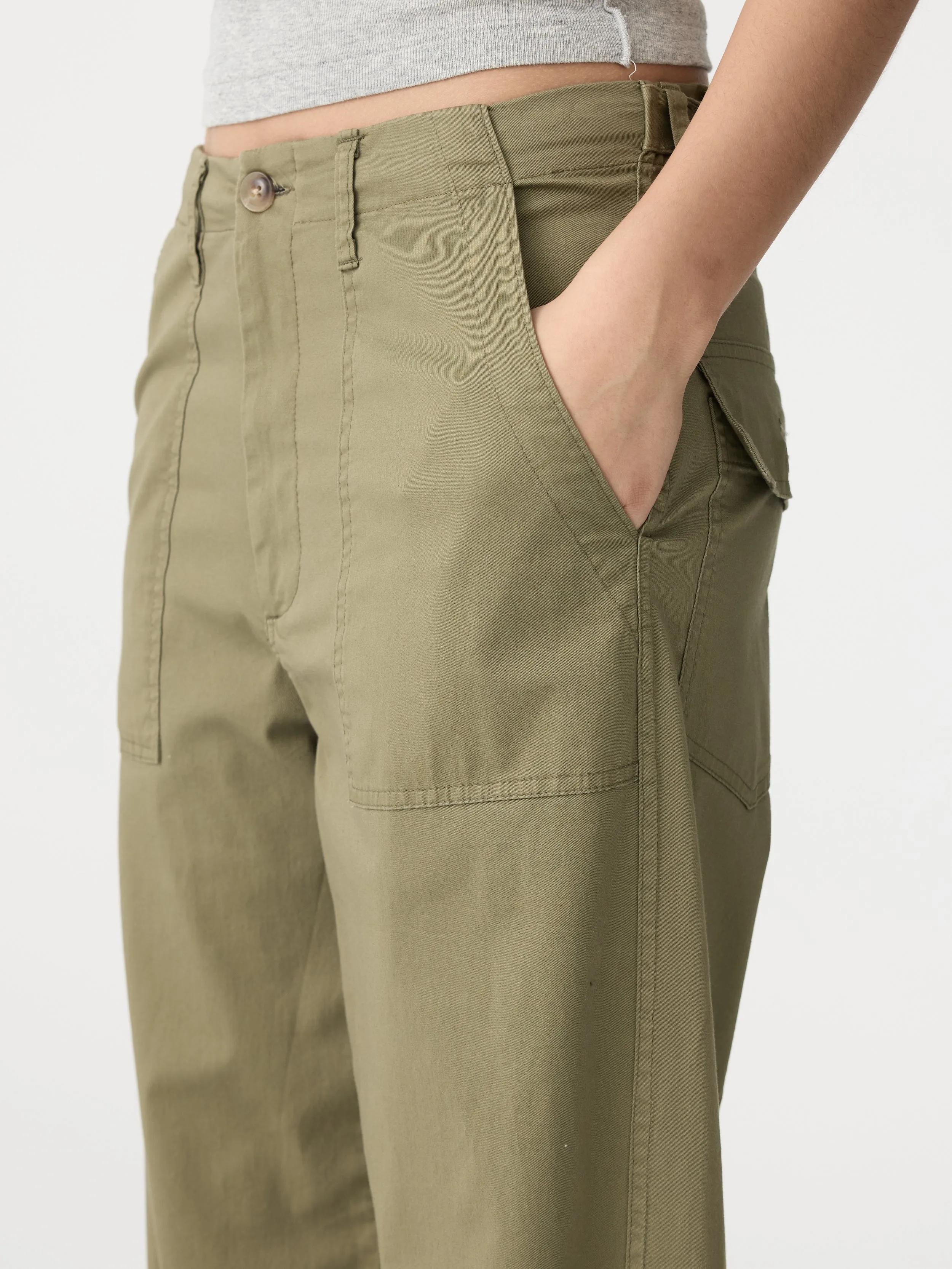 stretch cotton relaxed pant
