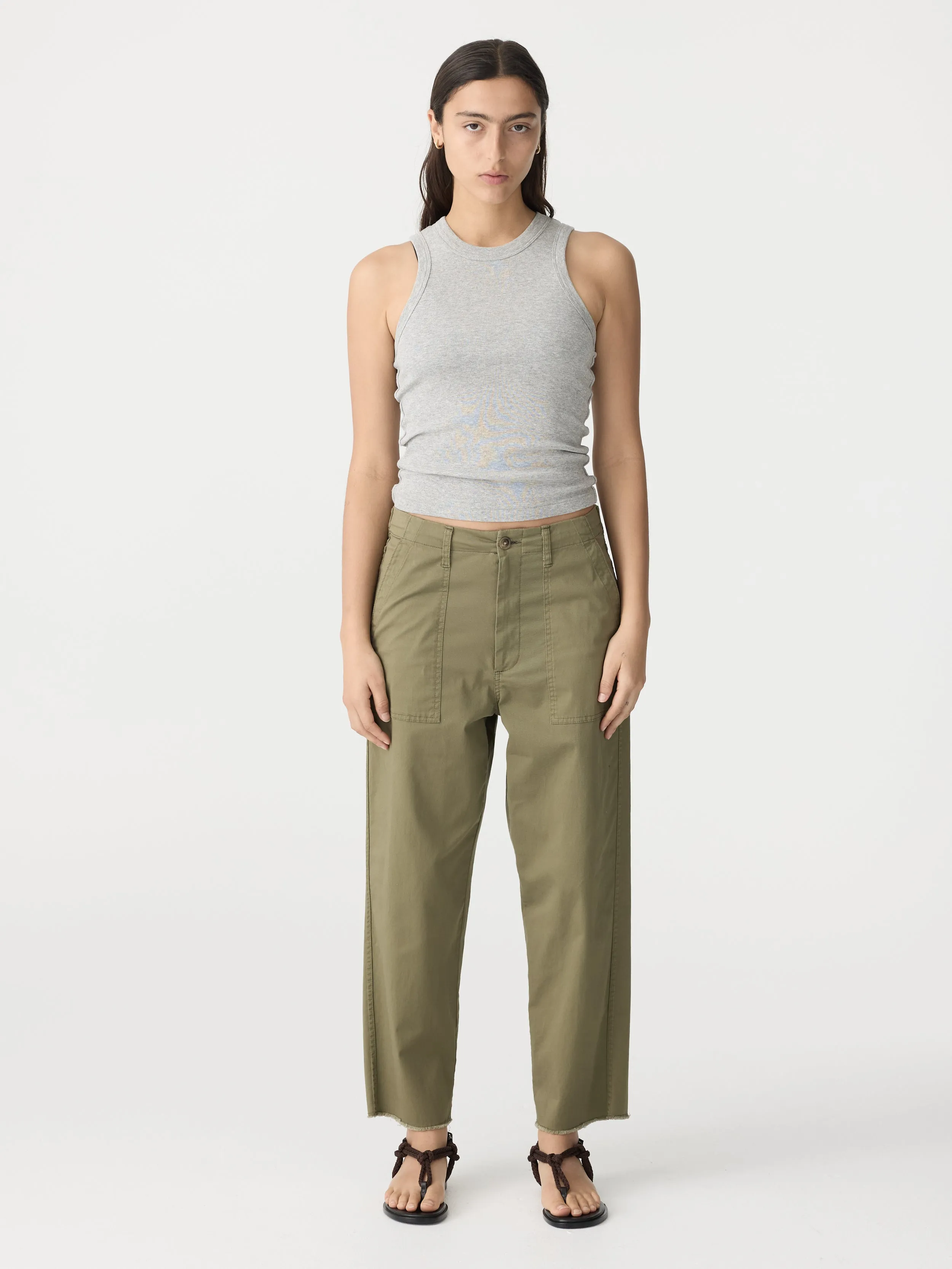 stretch cotton relaxed pant