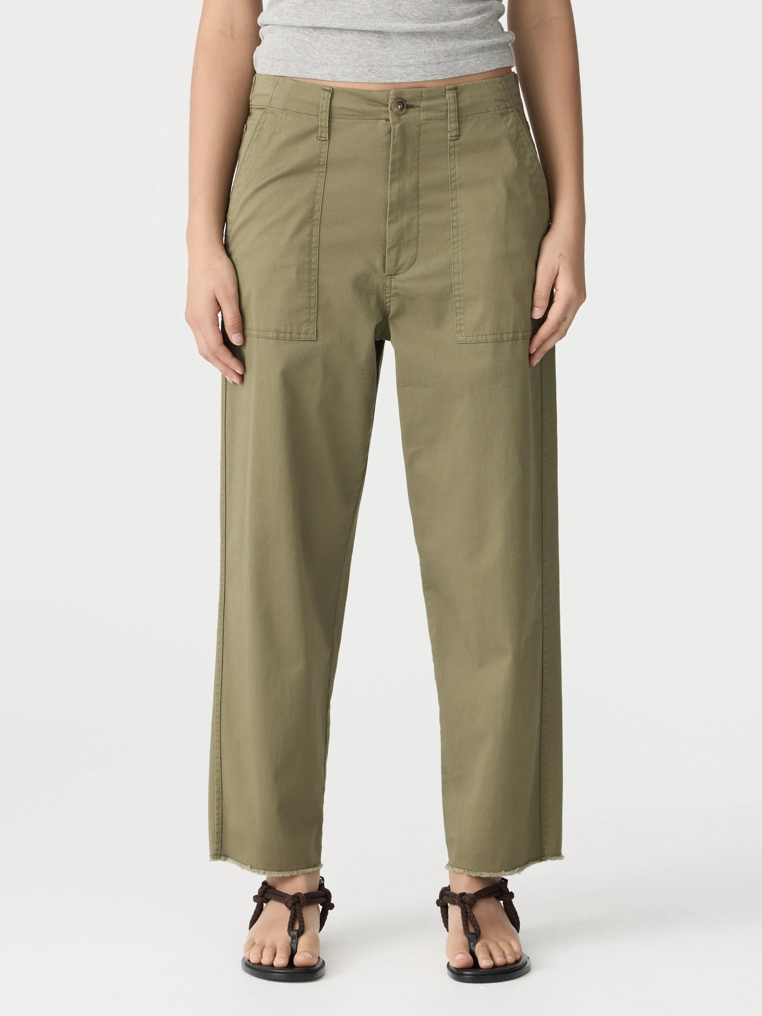 stretch cotton relaxed pant