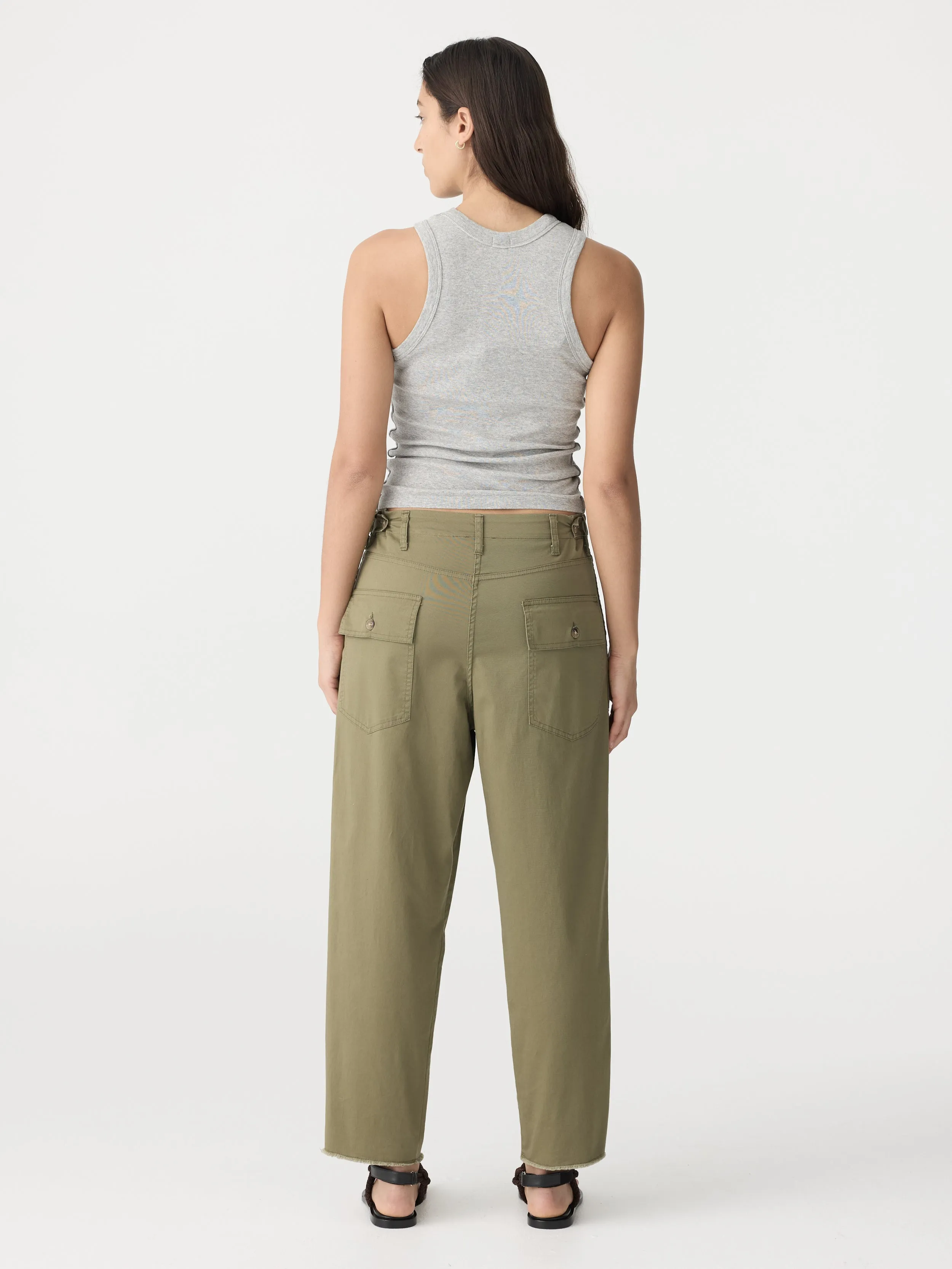 stretch cotton relaxed pant