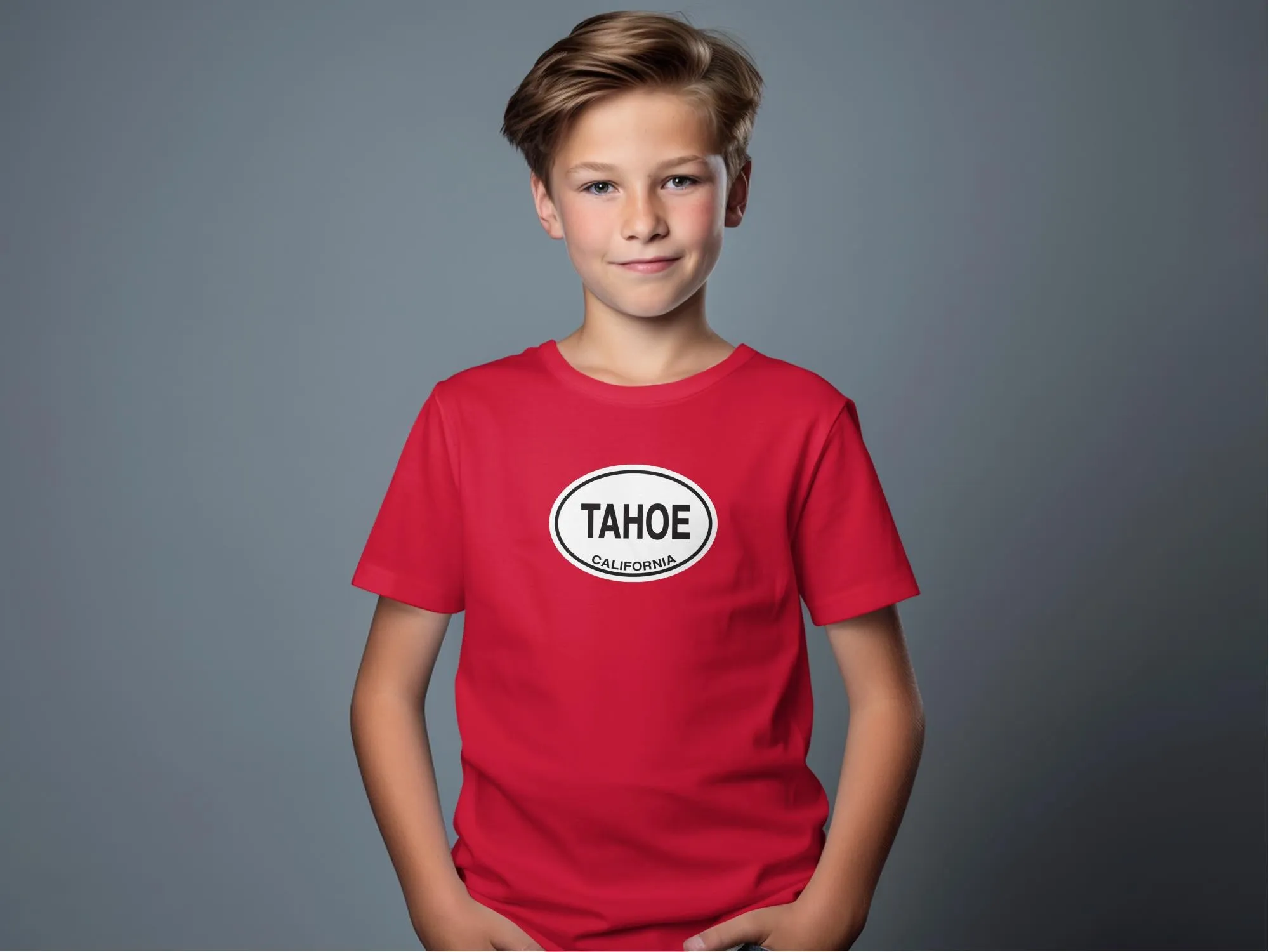 Tahoe California Graphic Print T-Shirts