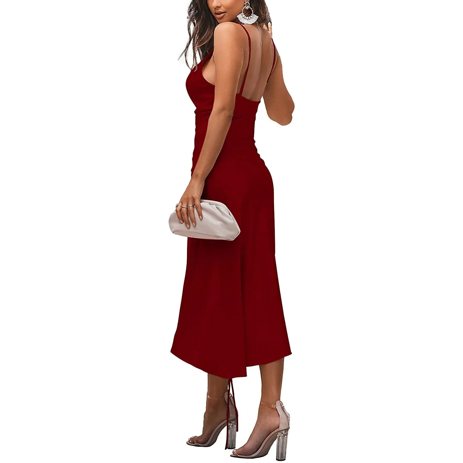 TastyHottie - Women's Satin Spaghetti Strap Dress