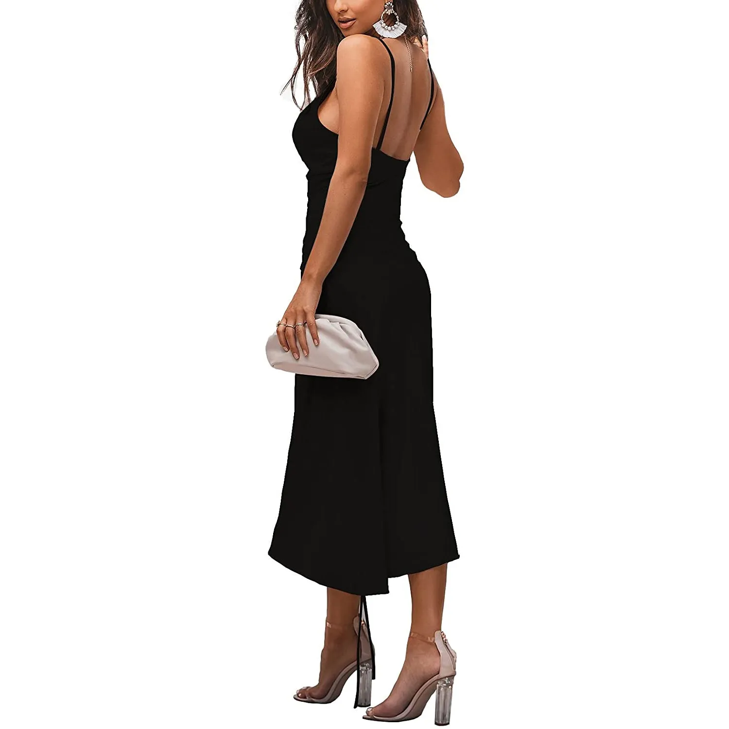 TastyHottie - Women's Satin Spaghetti Strap Dress