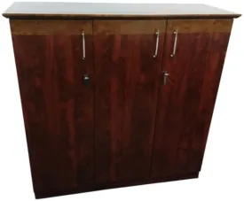 Three Door Tall Mahogany Executive Office Cupboard - 1860T-3DR
