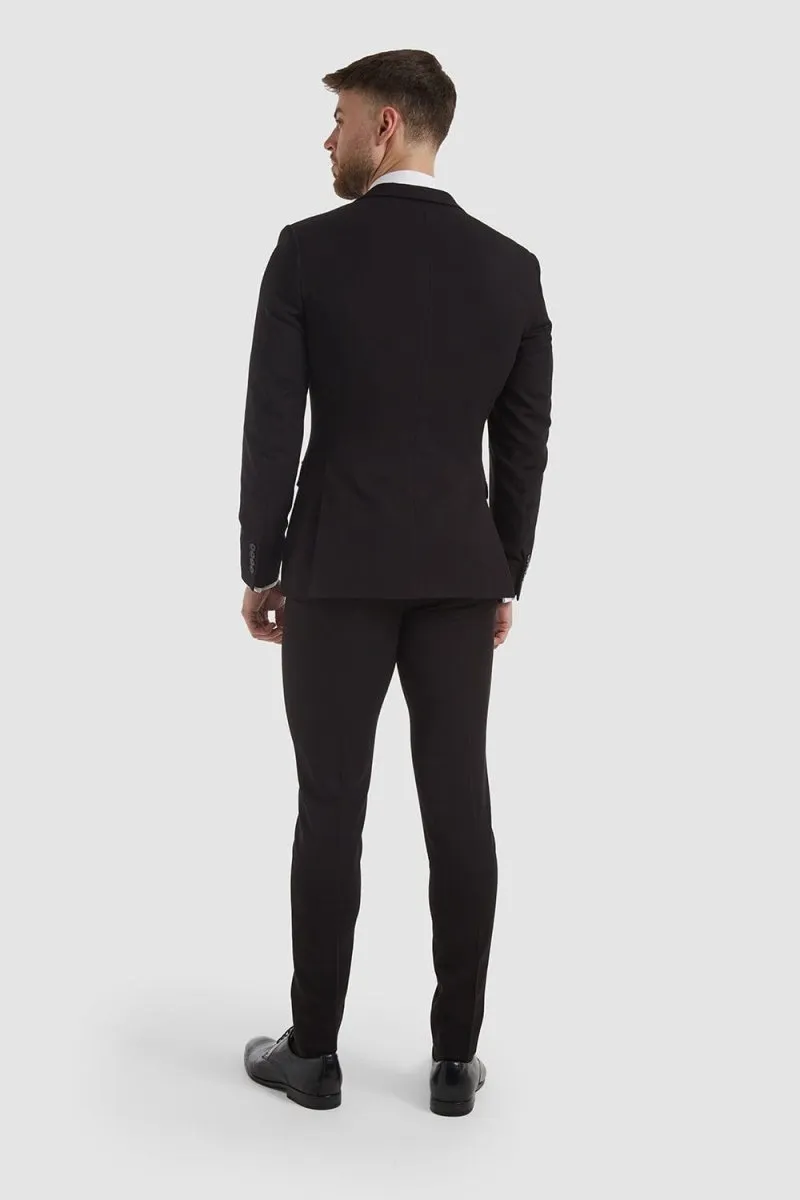 True Athletic Fit Suit Jacket in Black