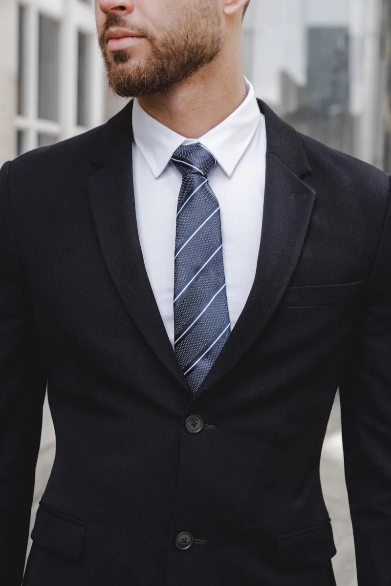 True Athletic Fit Suit Jacket in Black
