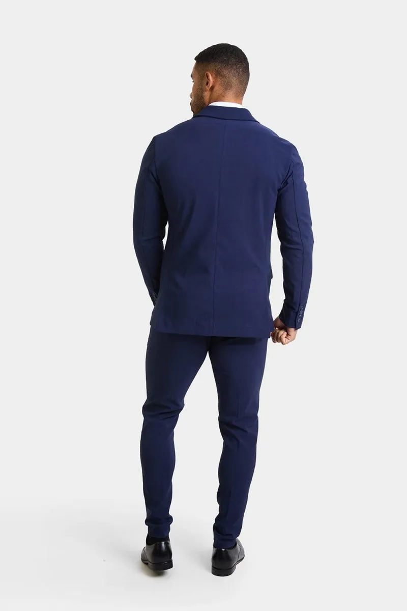 True Athletic Fit Tech Suit Jacket in Navy