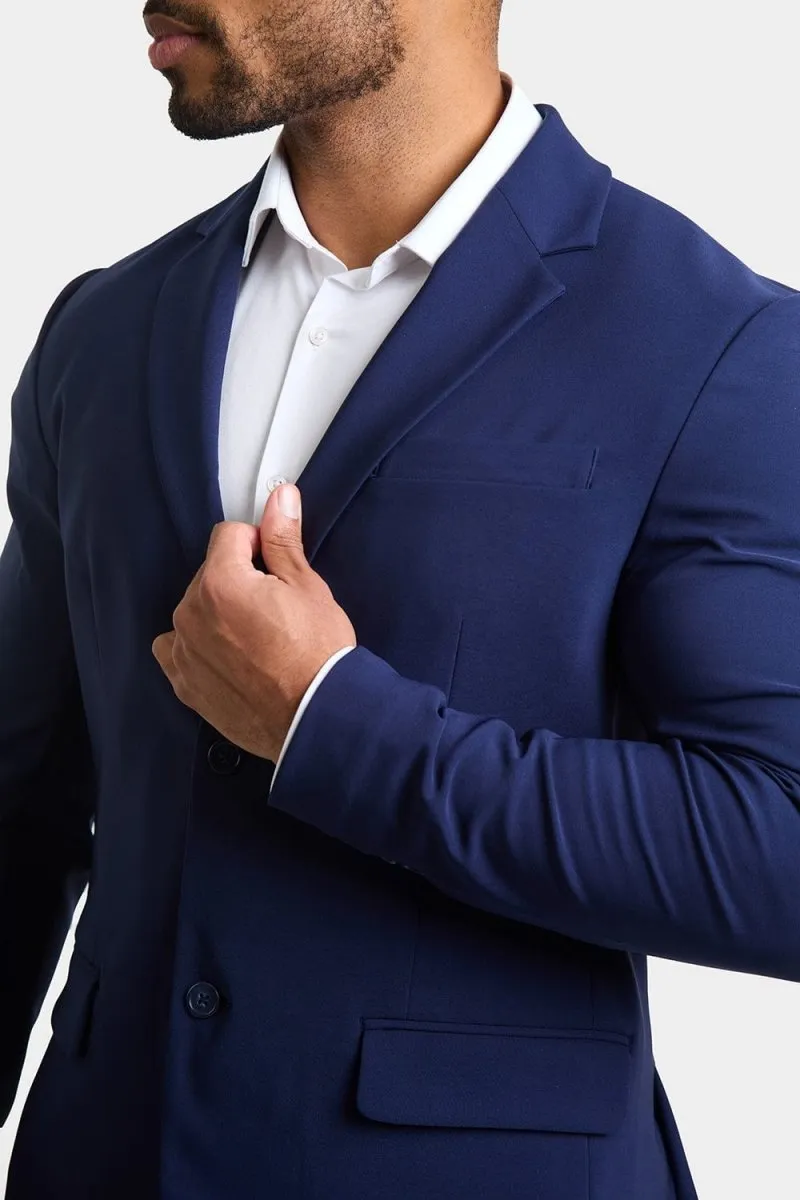 True Athletic Fit Tech Suit Jacket in Navy