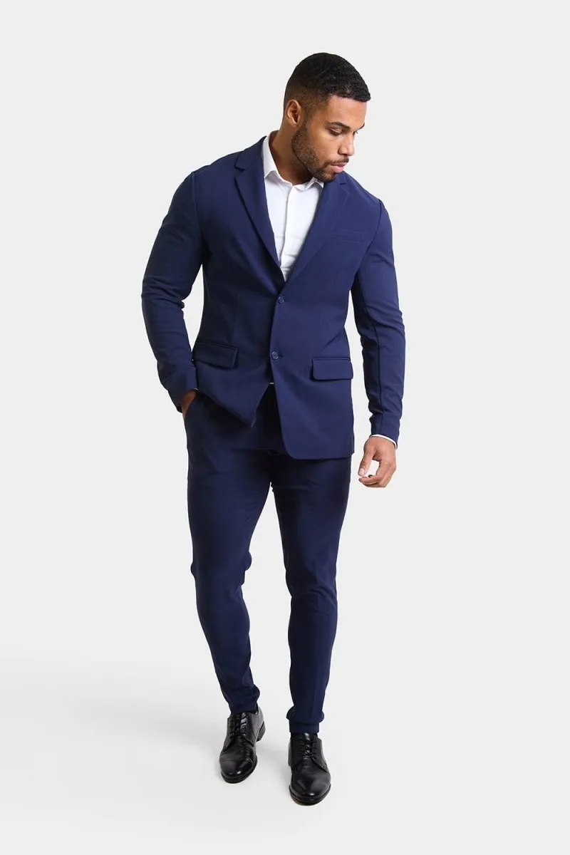 True Athletic Fit Tech Suit Jacket in Navy